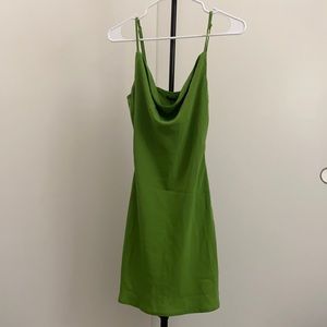 Nasty gal green satin dress